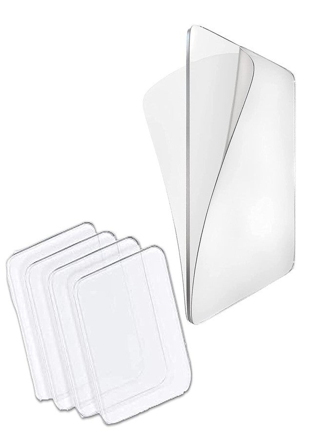 Sileni (Pack of 4) Adhesive Strong Double side square sticker Heavy Duty Waterproof and Oil-Proof Wall Hook ,Multi use Wall Hooks Without Nails-Wall Hooks for Photo Frames-Kitchen and Bathroom (NANO HOOK), Polyvinyl Chloride - Image 2